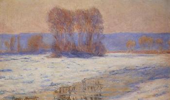 尅勞德 莫奈 The Seine at Bennecourt in Winter 尅勞德 莫奈 The Seine at Bennecourt in Winter
